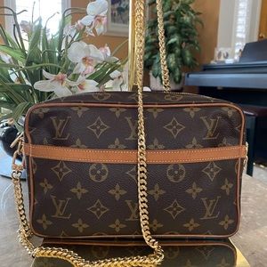 864SL Louis Vuitton Compiegne 23 Crossbody
